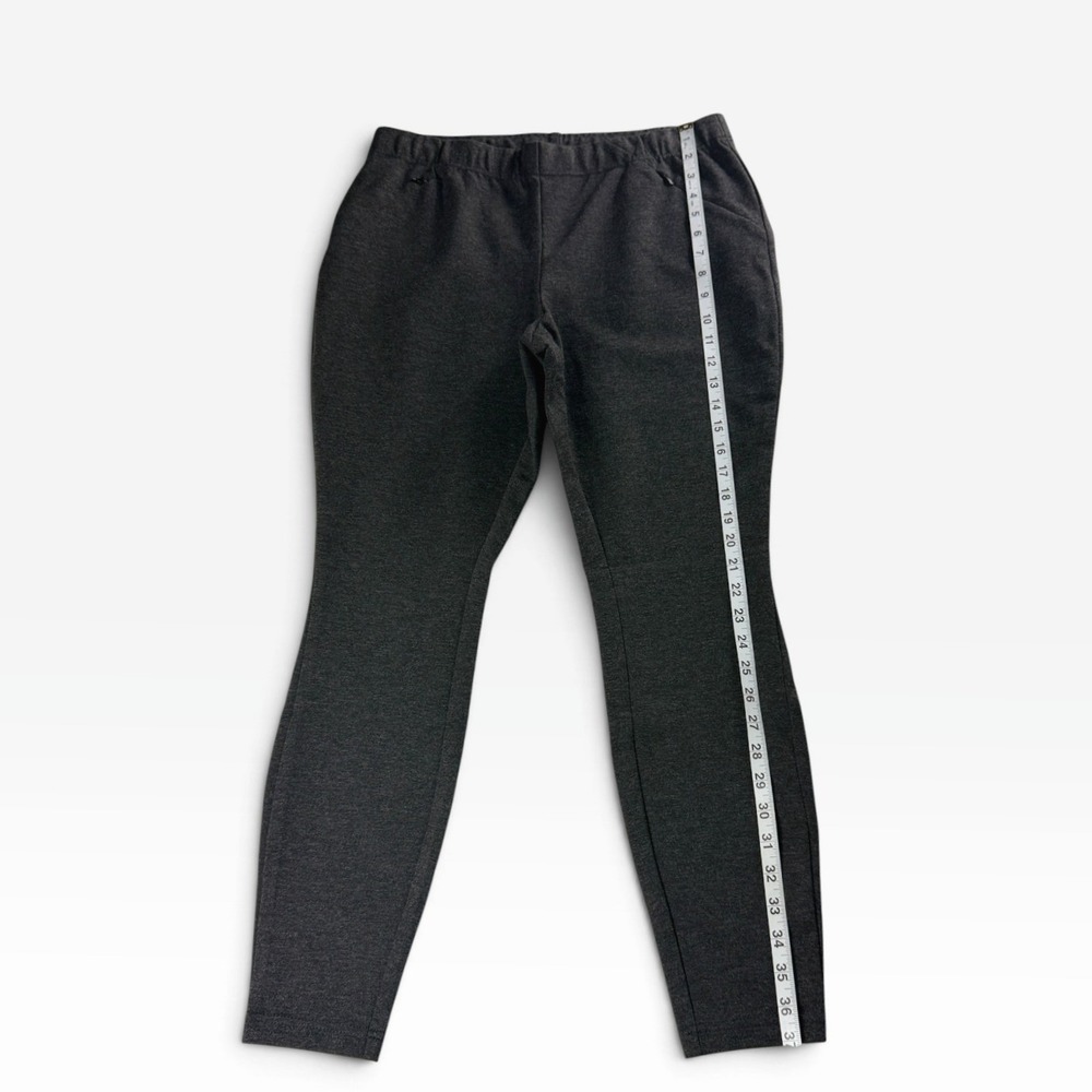 J. Jill Ponto Leggings Womens M Gray Ponte Knit Zip Pocket Skinny Pants NWOT - Picture 3 of 9
